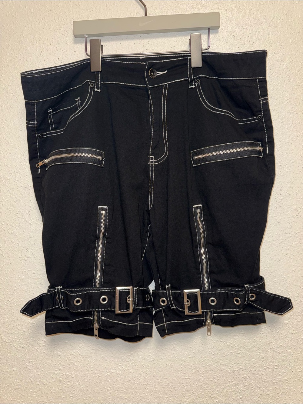Hot Topic Black Shorts with White Contrast Stitching